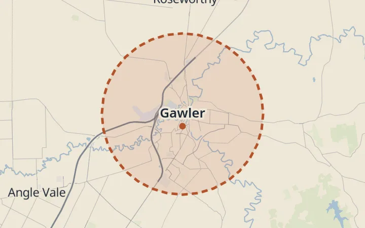 Map of Gawler