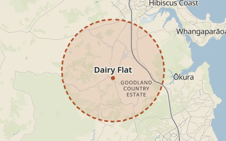 Map of Dairy Flat