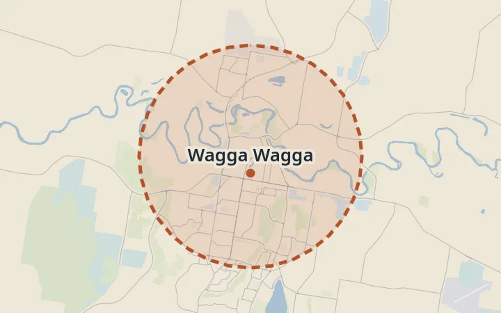 Map of Wagga Wagga