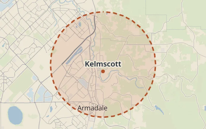 Map of Kelmscott