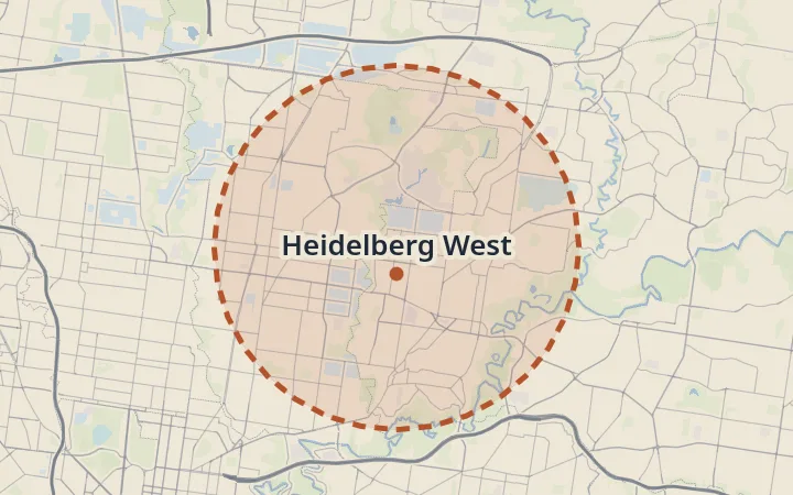 Map of Heidelberg West