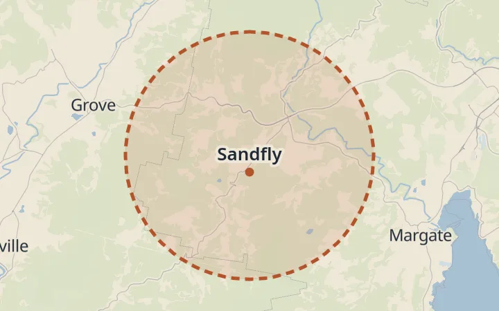 Map of Sandfly