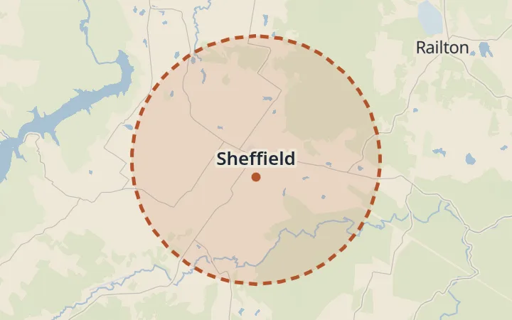 Map of Sheffield