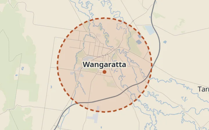 Map of Wangaratta