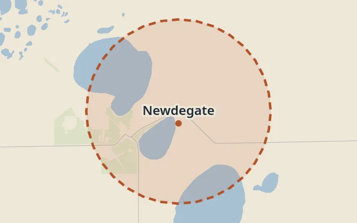 Map of Newdegate
