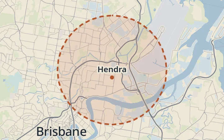 Map of Hendra
