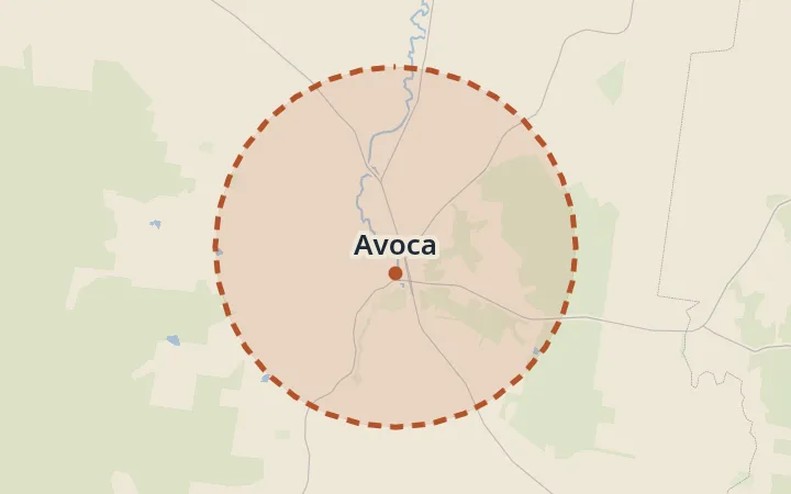 Map of Avoca
