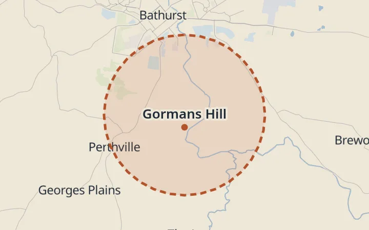 Map of Gormans Hill