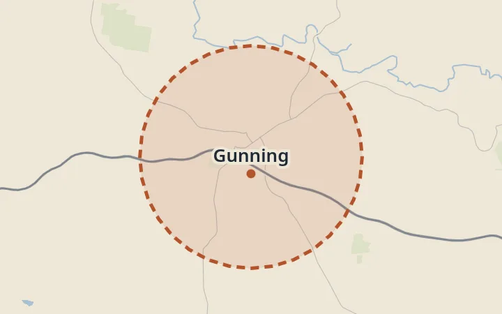 Map of Gunning