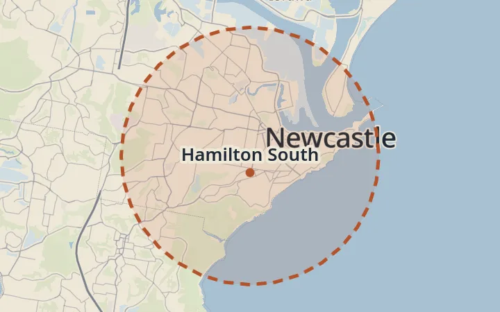 Map of Hamilton South