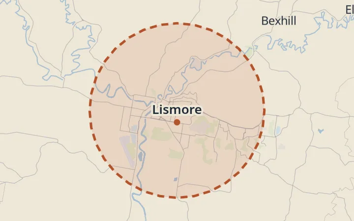 Map of Lismore