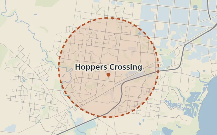 Map of Hoppers Crossing