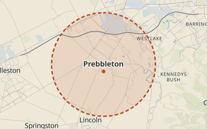 Map of Prebbleton
