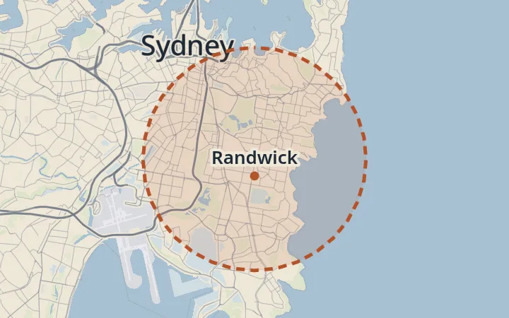 Map of Randwick