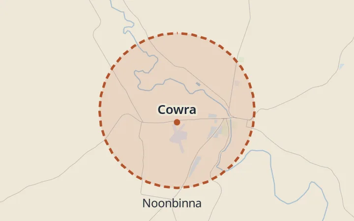 Map of Cowra