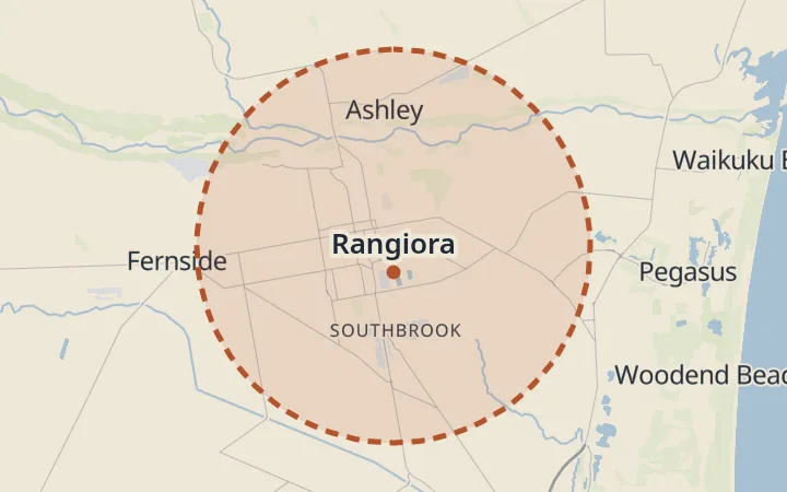 Map of Rangiora