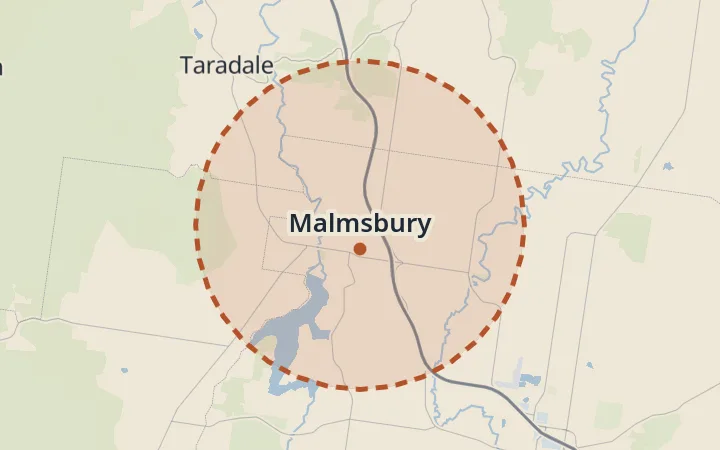 Map of Malmsbury