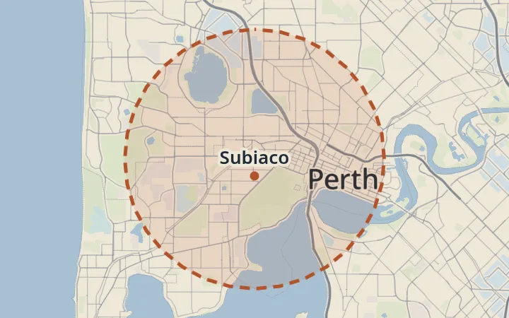 Map of Subiaco