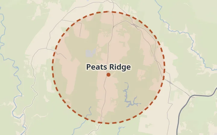 Map of Peats Ridge