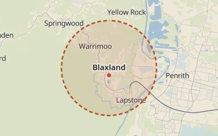 Map of Blaxland