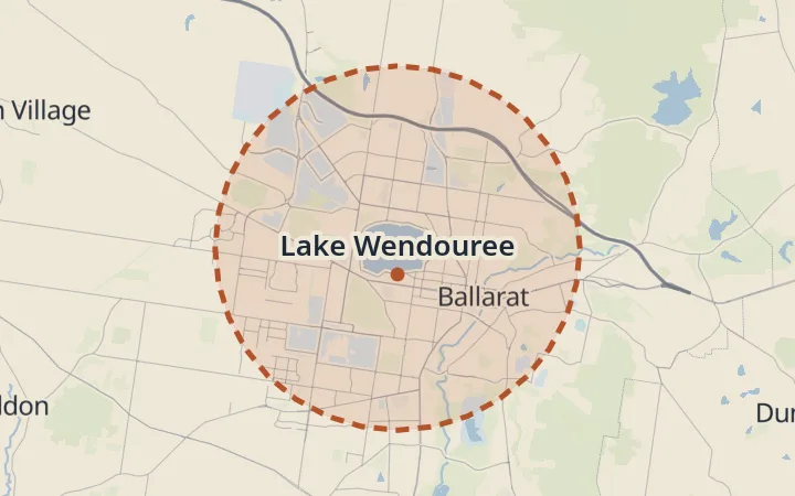 Map of Lake Wendouree