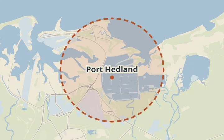 Map of Port Hedland