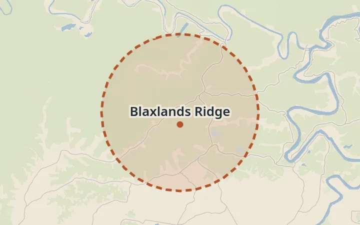 Map of Blaxlands Ridge