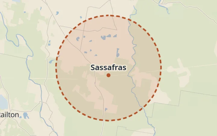 Map of Sassafras