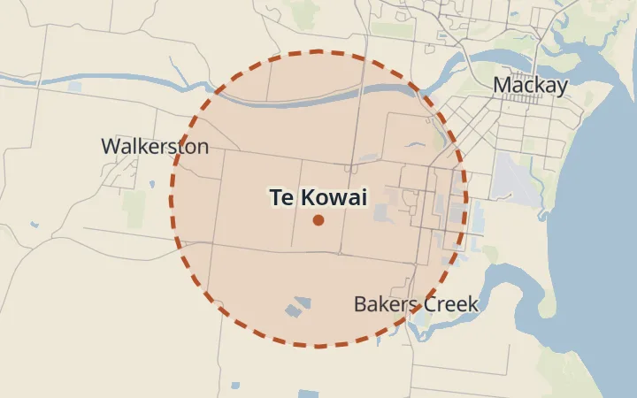 Map of Te Kowai
