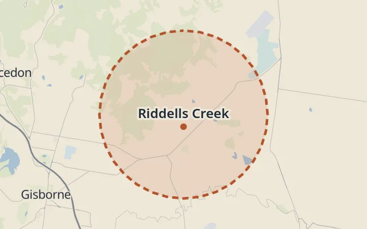Map of Riddells Creek