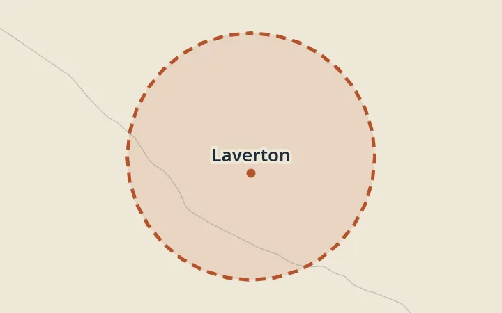Map of Laverton