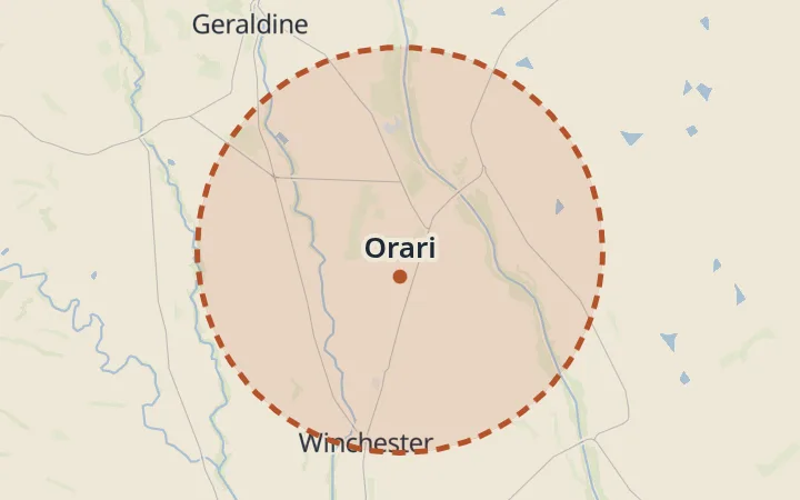 Map of Orari