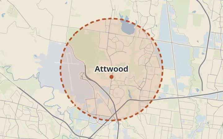 Map of Attwood