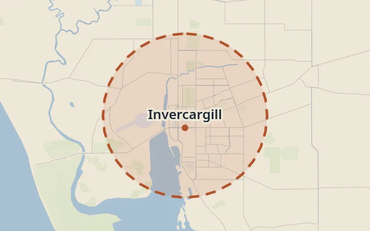 Map of Invercargill