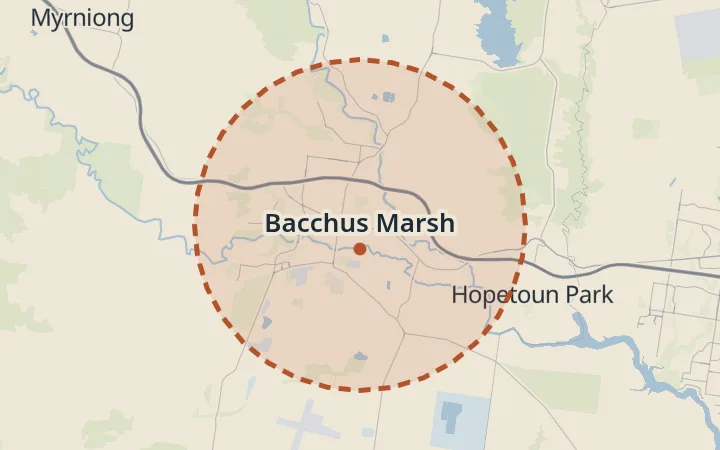 Map of Bacchus Marsh