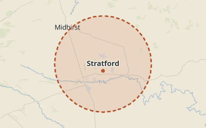 Map of Stratford